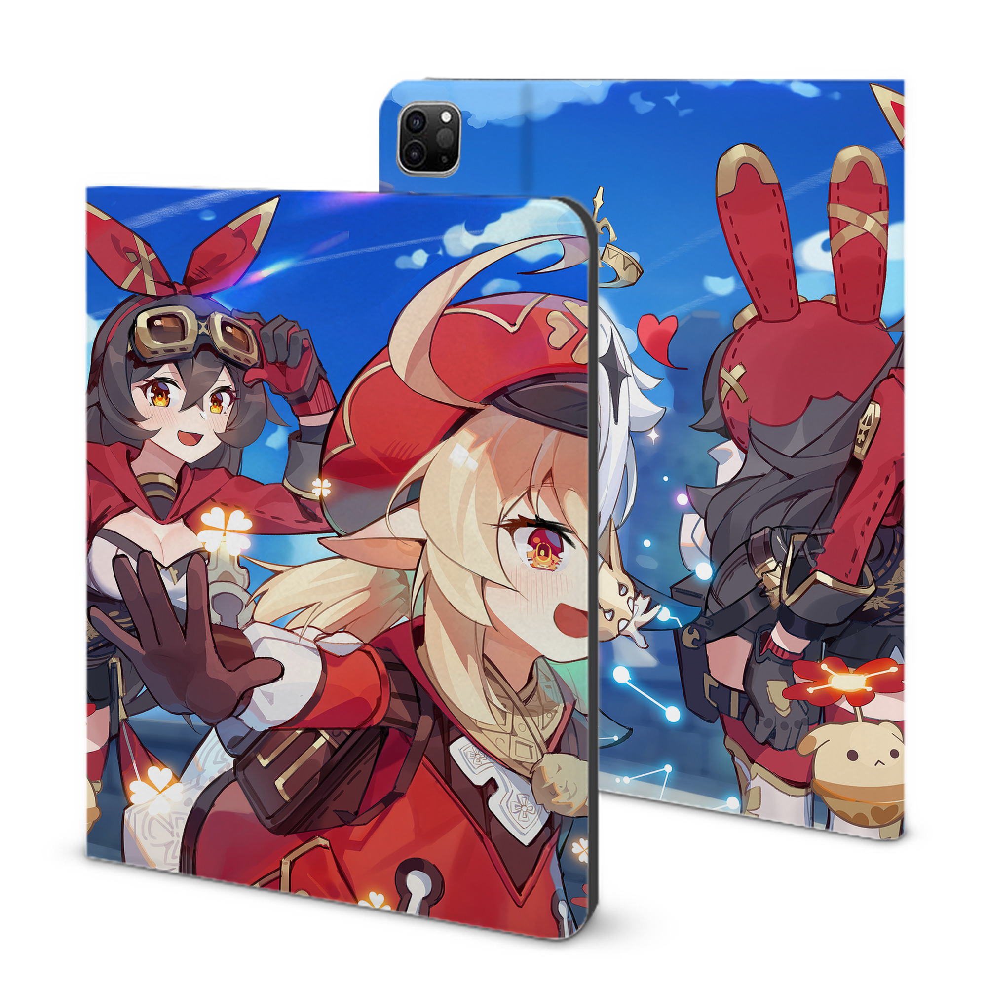 げんし神 genshin IPad ケース ブック型 PUレザー TPU 耐衝撃 軽量 薄型 ペン収納なし 全面保護 IPad 各モデル対応